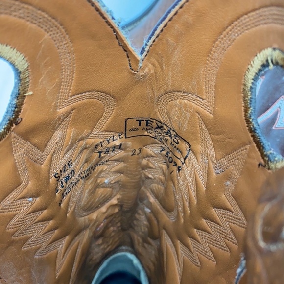 Vintage Texas Brand Boots Genuine Leather 11 1/2 - Picture 14 of 16